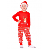 20-1495-1 "Новый Год"  Пижама для мальчика, 2-6 лет, красный