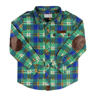 20-546-3 Рубашка фланелевая для мальчика, 5-8 лет, зеленый