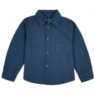 20-894-2 Рубашка-поло для мальчика из поплина, 3-7 лет, т-синий