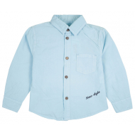 20-894-5 Рубашка-поло для мальчика из поплина, 3-7 лет, голубой