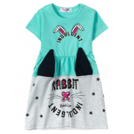 12-37915-2 Платье для девочки, 3-7 лет, ментоловый 12-37915-2 Платье для девочки, 3-7 лет, ментоловый