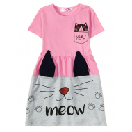 12-37916-2 "MeoW "Платье для девочки, 3-7 лет, розовый