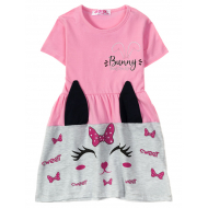 12-37917-1 "Bunny" Платье для девочки, 3-7 лет, розовый