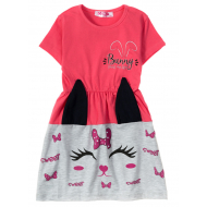 12-37917-3 "Bunny" Платье для девочки, 3-7 лет, малиновый