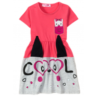 12-37918-1 "Cool" Платье для девочки, 3-7 лет, коралловый
