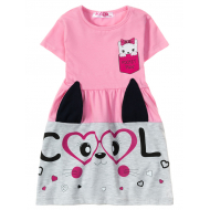 12-37918-2 "Cool" Платье для девочки, 3-7 лет, розовый