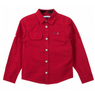 20-8363b Рубашка для мальчика, поплин, 6-10 лет, бордовый