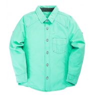 20-83502C Рубашка для мальчика под "джинсу", 6-10 лет, ментоловый