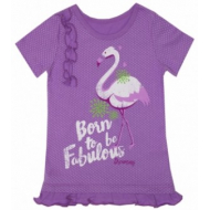 50-020661 "Фламинго" футболка для девочки, сиреневый